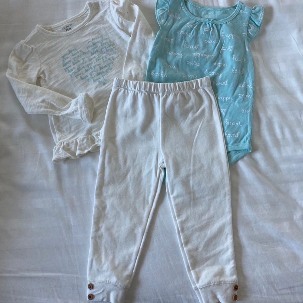 Carter’s 3 Piece Bodysuit and Shirt with Pants Set